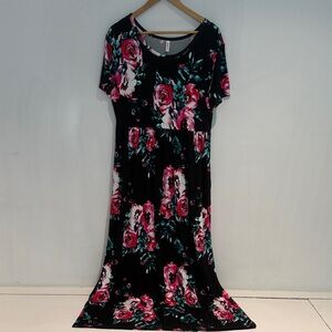 Poseshe Floor Length Floral Maxi Dress Size XL